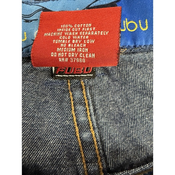Platinum Fubu Fat Albert Baggy Jeans Men's Actual 35 (tagged 36) Streetwear Y2K - Picture 7 of 14